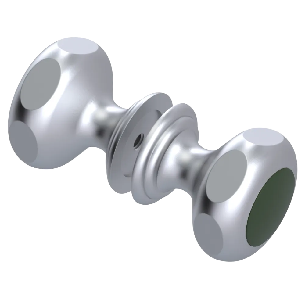 Rubinet Shower Door Knob (set) Satin Chrome