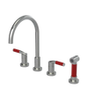 Rubinet Widespread Kitchen Set with Hand Spray Satin Nickel