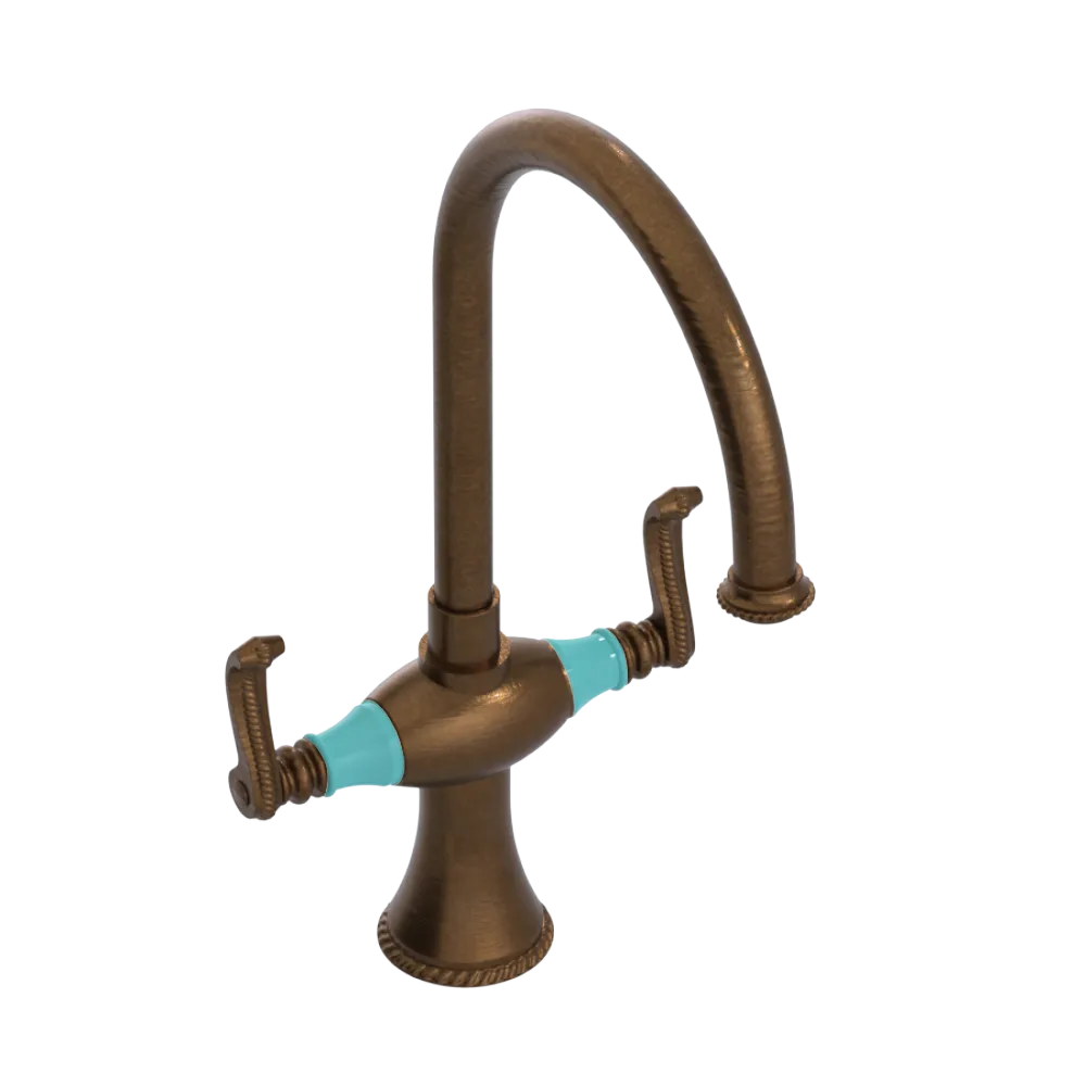 Rubinet Two Handle Single Hole Kitchen Set Oil Rubbed Bronze
