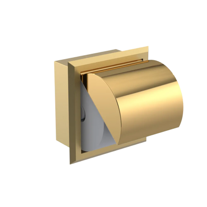 Rubinet RECESSED TOILET PAPER HOLDER Satin Brass