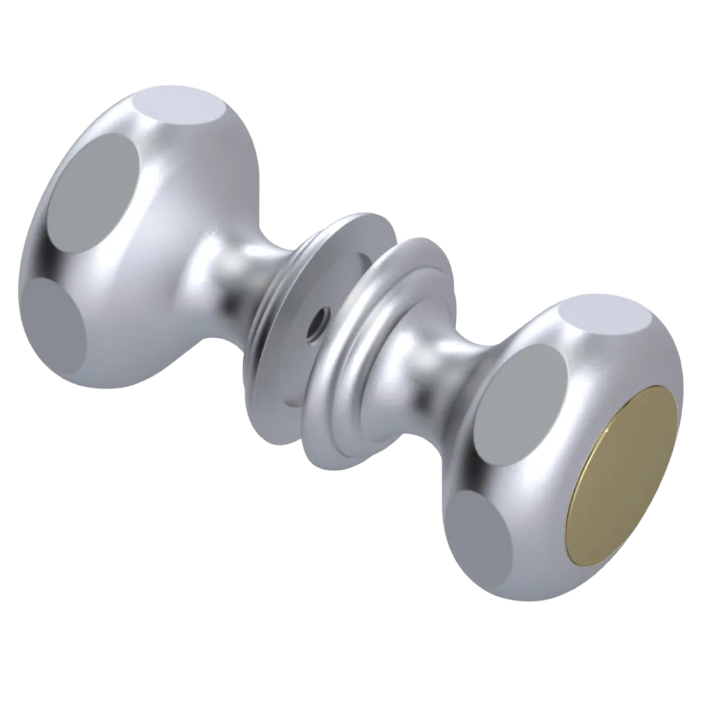 Rubinet Shower Door Knob (set) Satin Chrome