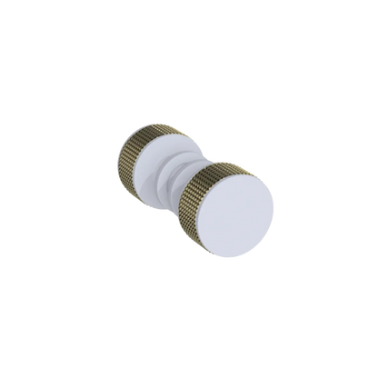 Rubinet Shower Door Knob (set) Matt White