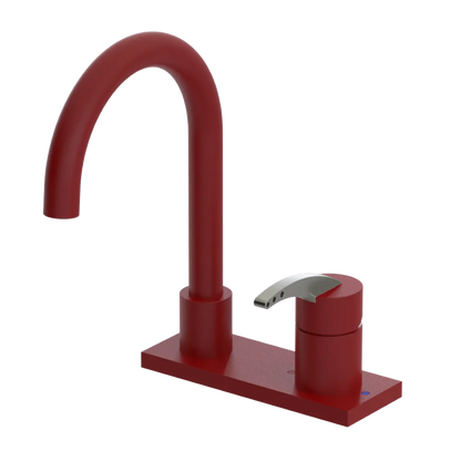 Rubinet 4" Centre Single Control Lav. Set. (less drain) Maroon