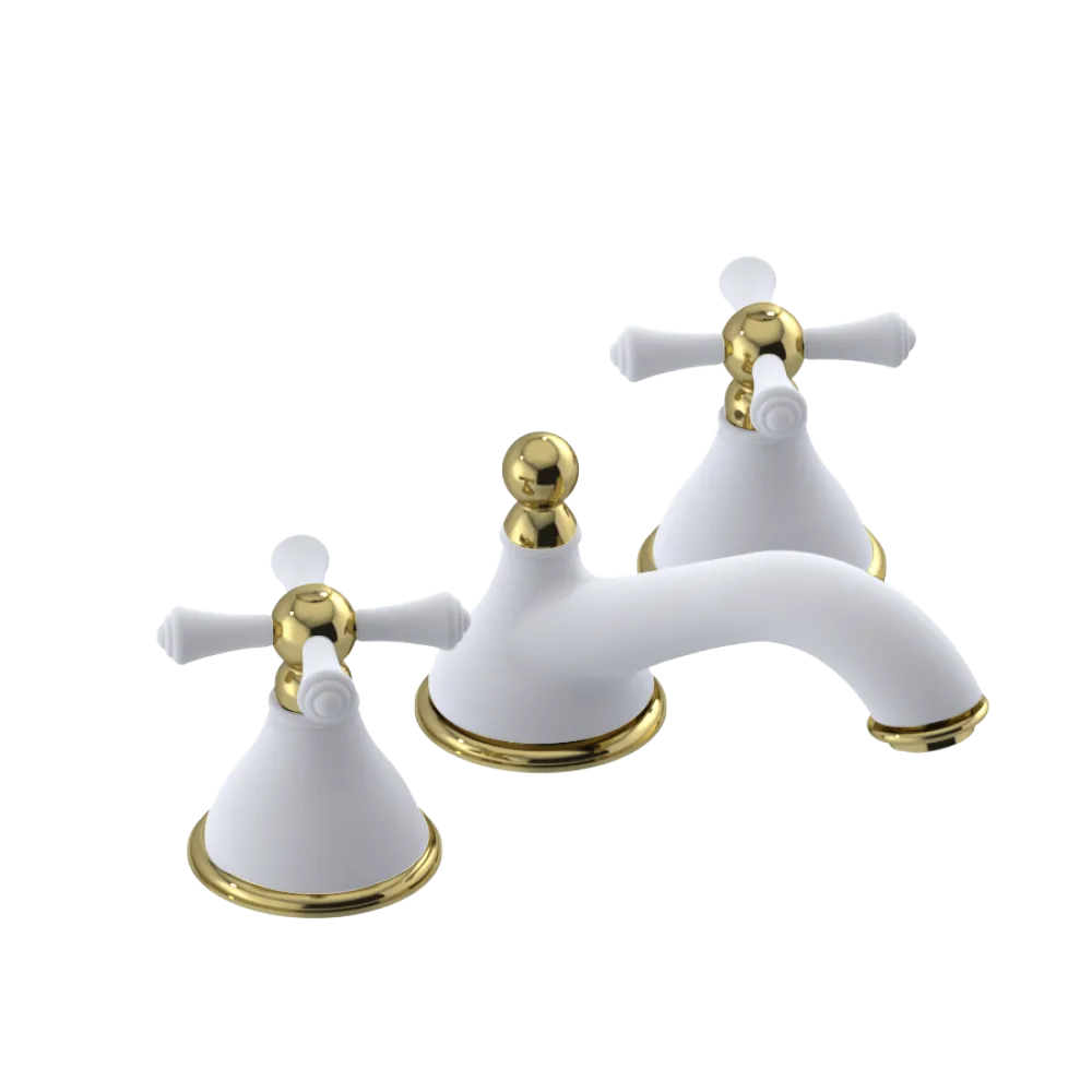 Rubinet Widespread Lav. Set. (less drain) Matt White