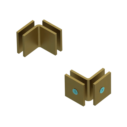 Rubinet 90 Glass to Glass Open Face Antique Brass Matt