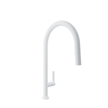 Baril High single-hole kitchen faucet with 2-function pull-down spray