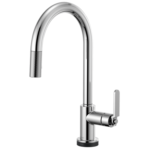 Brizo Smarttouch Pull Down Kitchen Faucet With Arc Spout And Industrial Handle