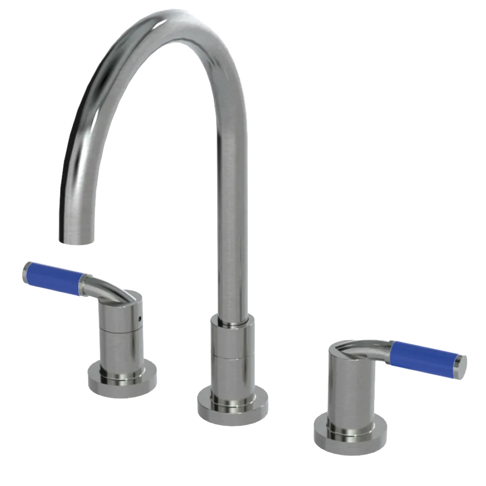 Rubinet Widespread Kitchen Set Satin Nickel