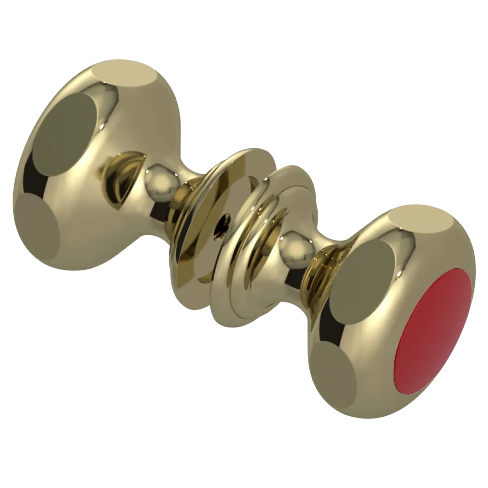 Rubinet Shower Door Knob (set) Natural Brass