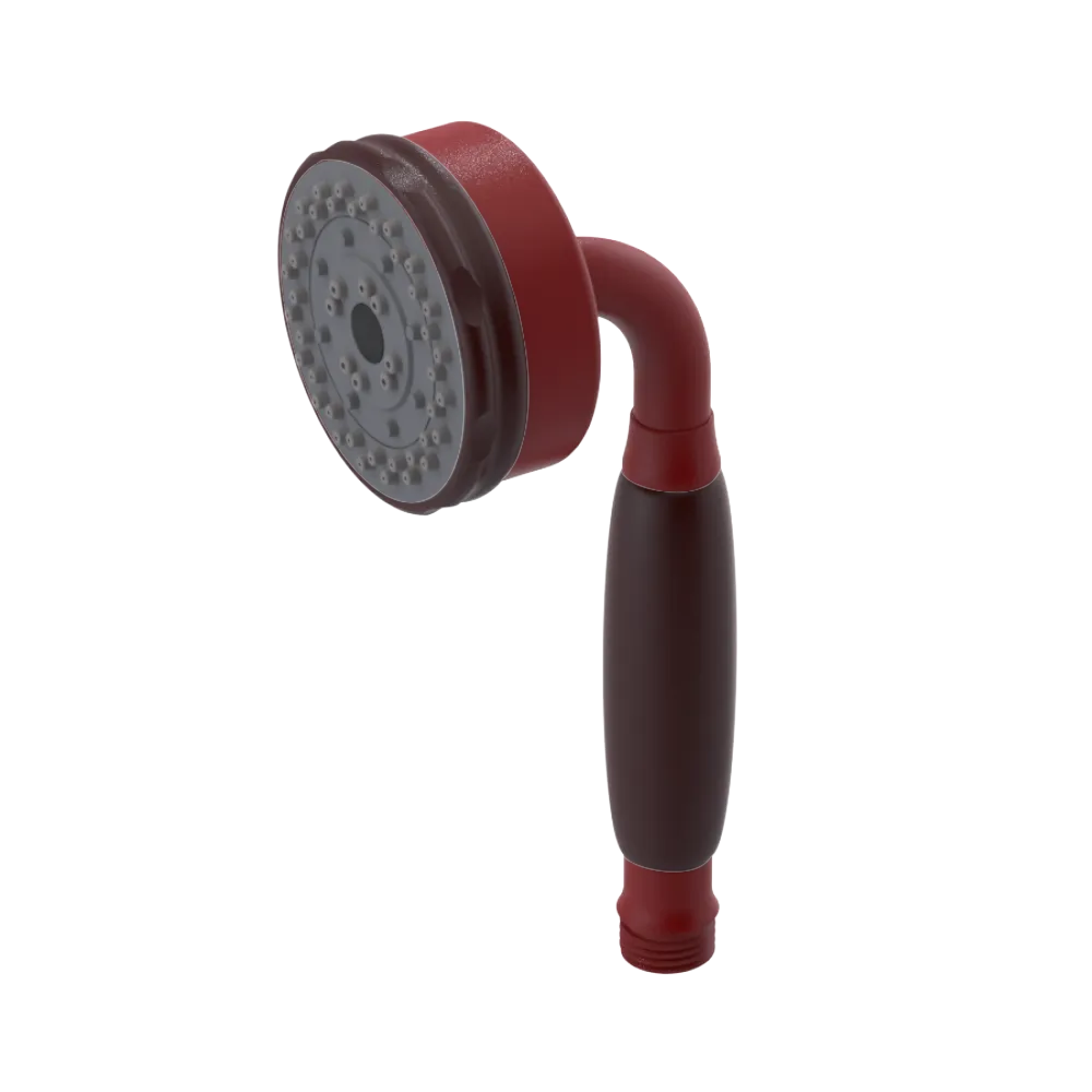 Rubinet 3 Function Hand Held Shower Only Maroon