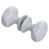 Rubinet Shower Door Knob (set) White
