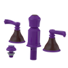 Rubinet Bidet Fitting with Spray, Diverter, and Vacum Breaker (Less Drain) Purple Haze