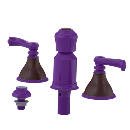 Rubinet Bidet Fitting with Spray, Diverter, and Vacum Breaker (Less Drain) Purple Haze