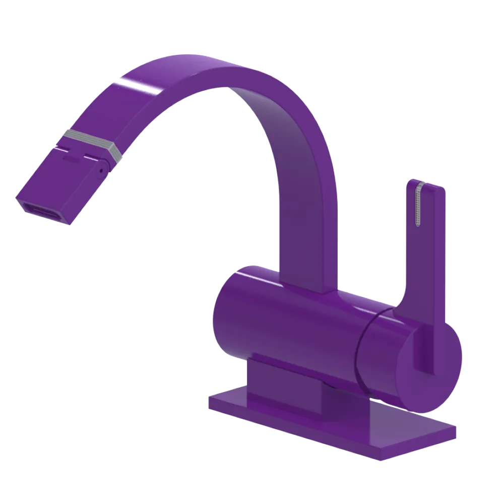 Rubinet Single Control Bidet Fitting (less drain) Purple Haze