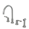 Rubinet Widespread Kitchen Set with Hand Spray Satin Nickel