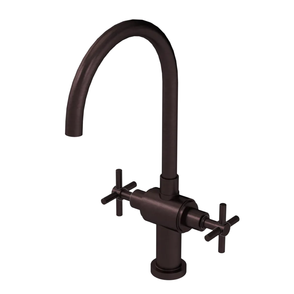 Rubinet Two Handle Single Hole Kitchen Set with LaSalle Spout Oil Rubbed Bronze