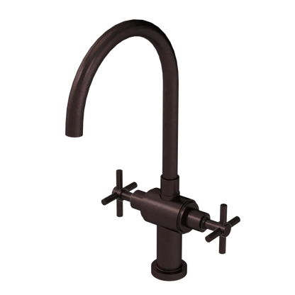 Rubinet Two Handle Single Hole Kitchen Set with LaSalle Spout Oil Rubbed Bronze