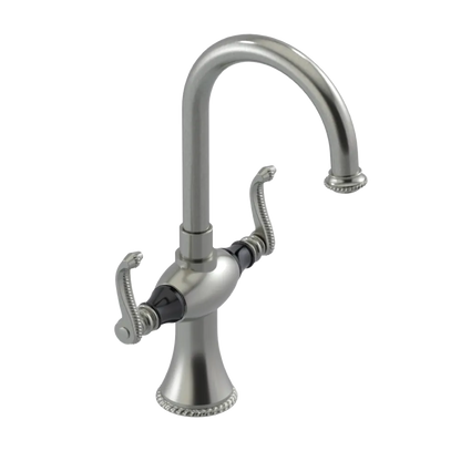 Rubinet Single Hole Dual Handle Lav. Set. (less drain) Satin Nickel