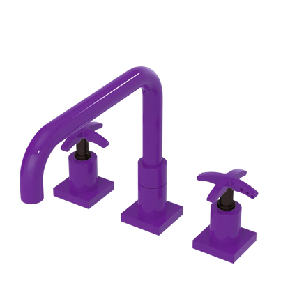 Rubinet Widespread Kitchen Set with Genesis Spout Purple Haze