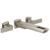 Brizo Two Handle Wall Mount Lavatory Faucet With Open Flow Spout 12 Gpm