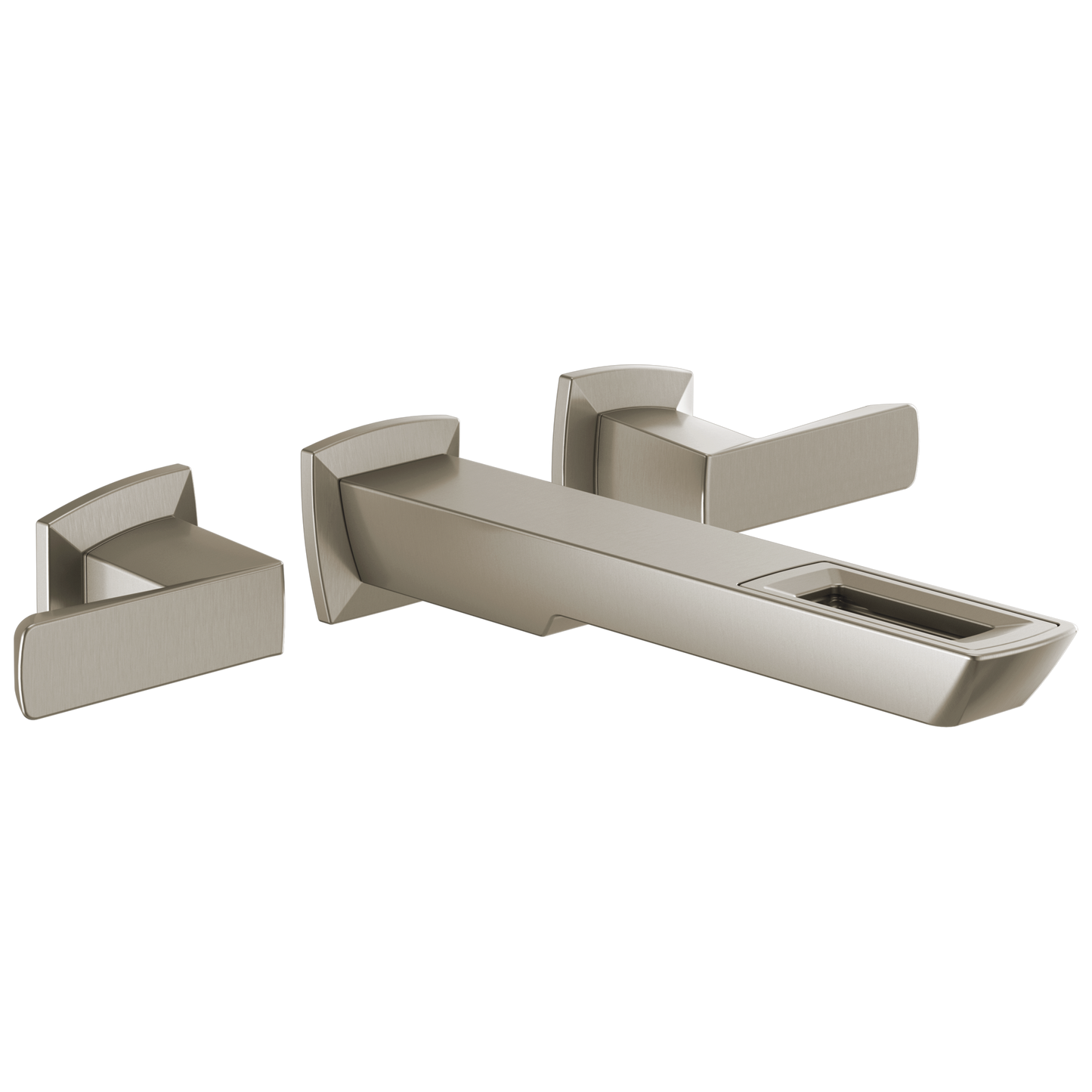 Brizo Two Handle Wall Mount Lavatory Faucet With Open Flow Spout 12 Gpm