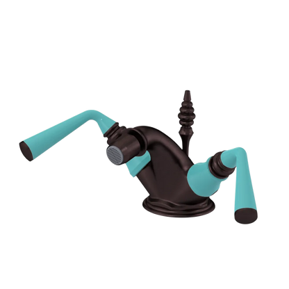 Rubinet Single Hole Dual Handle Bidet Fitting (Less Drain) Tuscan Brass