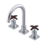 Rubinet Widespread Lav. Set. (less drain) Satin Chrome