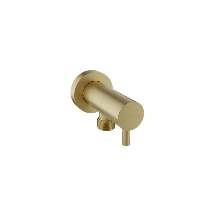 Baril Wall-mounted 1/2" F supply elbow with integrated volume control