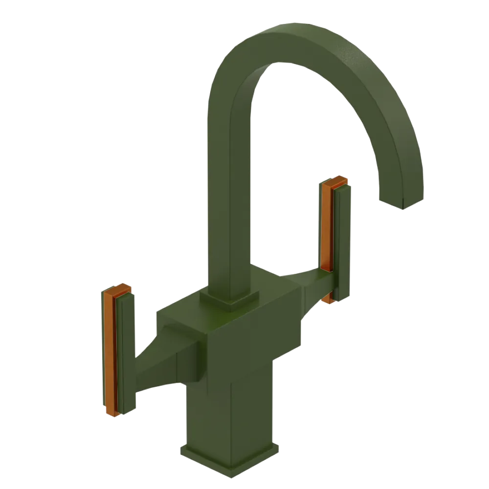 Rubinet Single Hole Dual Handle Lav. Set. (less drain) Green Envy