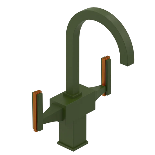 Rubinet Single Hole Dual Handle Lav. Set. (less drain) Green Envy