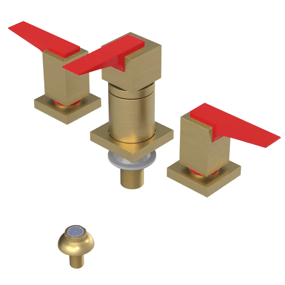 Rubinet Bidet Fitting with Spray, Diverter, and Vacuum Breaker (less drain) Satin Brass