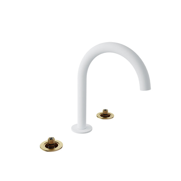 Baril 8" c/c lavatory faucet (without handle), drain included