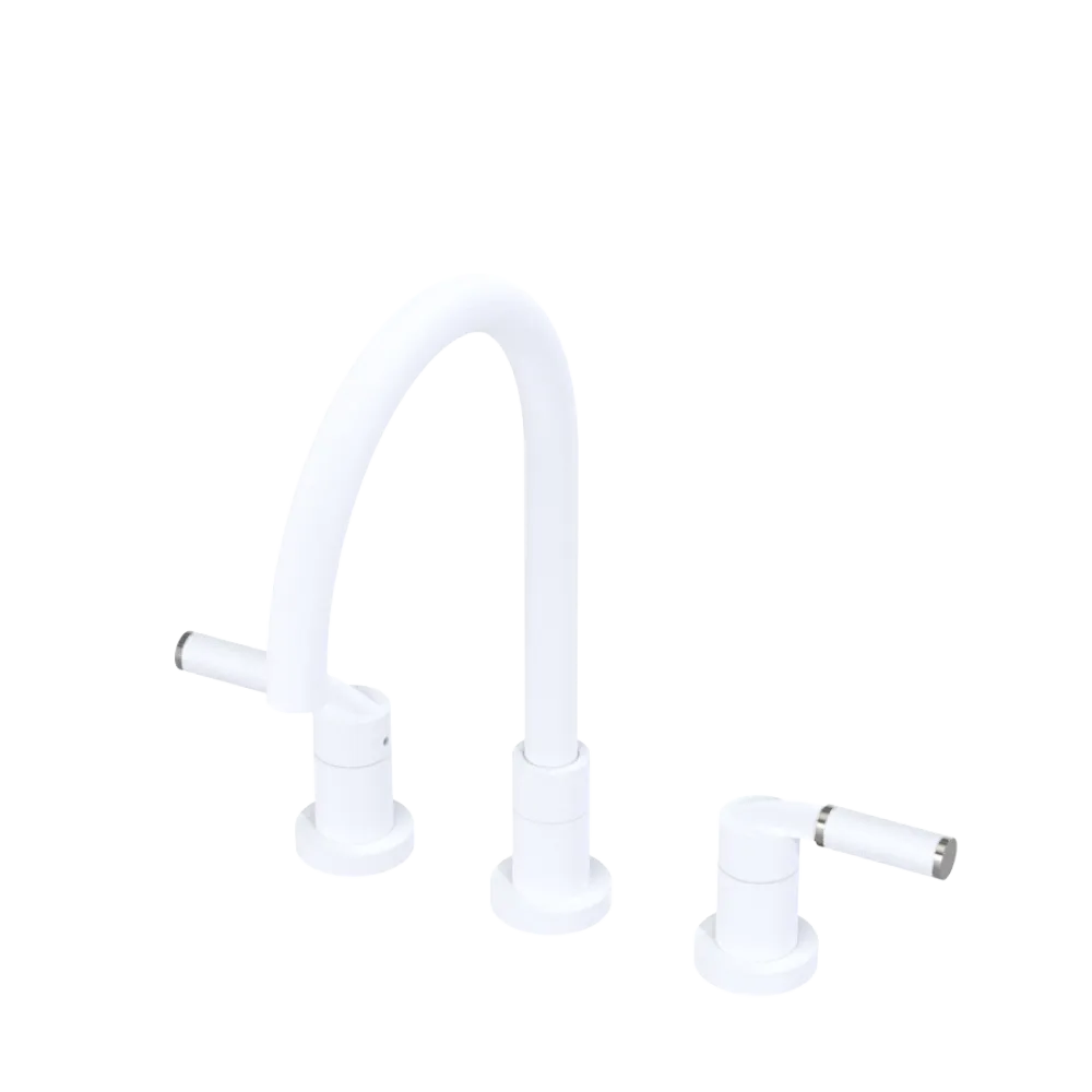 Rubinet Widespread Kitchen Set Matt White