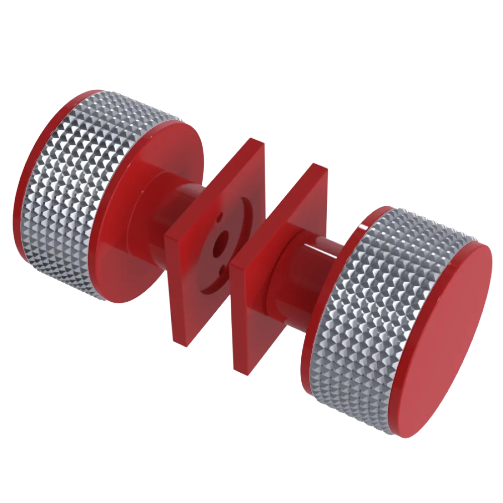 Rubinet Shower Door Knob (set) Red