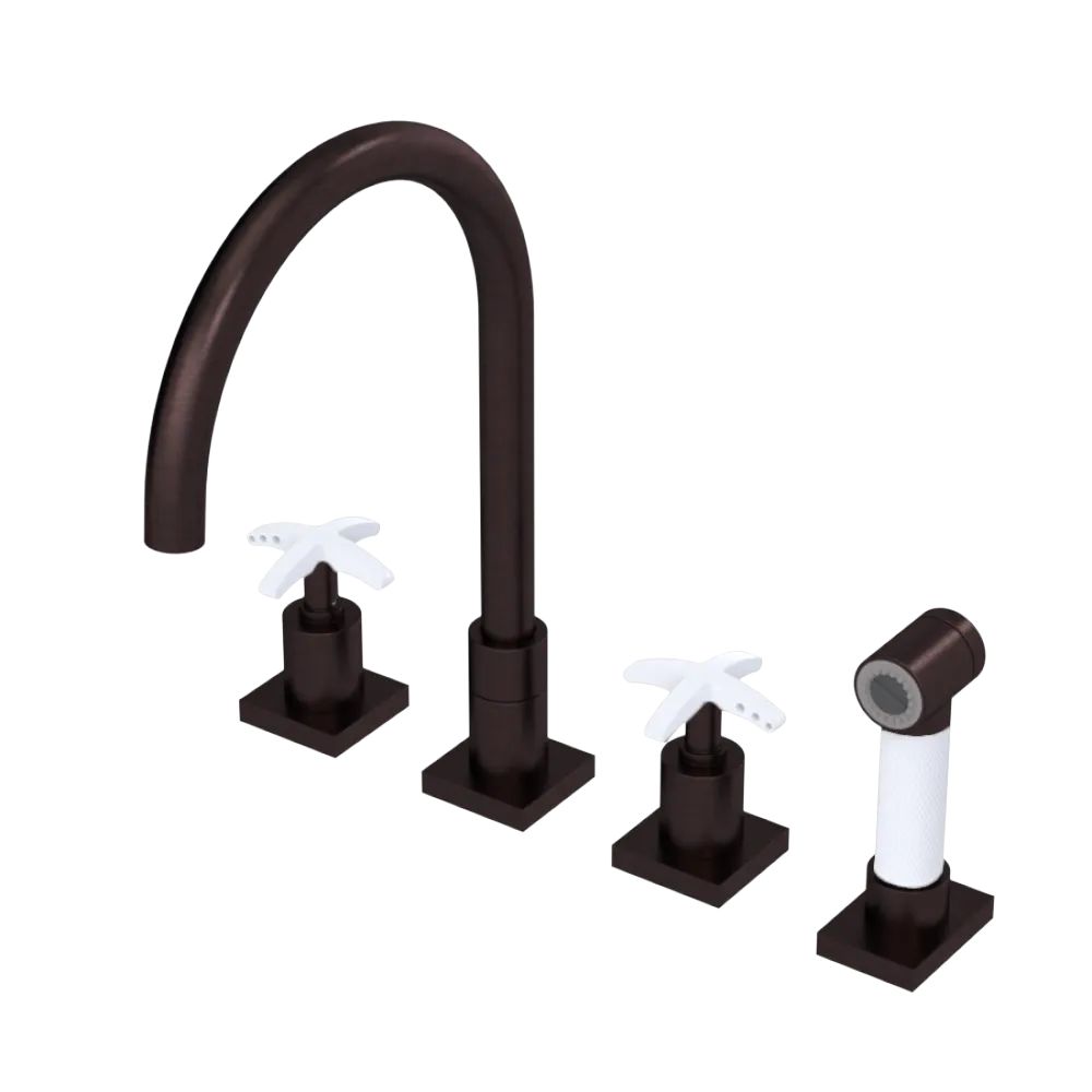 Rubinet Widespread Kitchen Set with Hand Spray Oil Rubbed Bronze