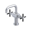 Rubinet Single Hole Dual Handle Lav. Set. (less drain) Satin Chrome