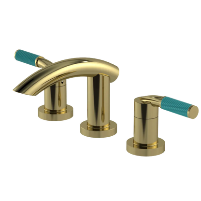 Rubinet Widespread Lav. Set. (less drain) Natural Brass