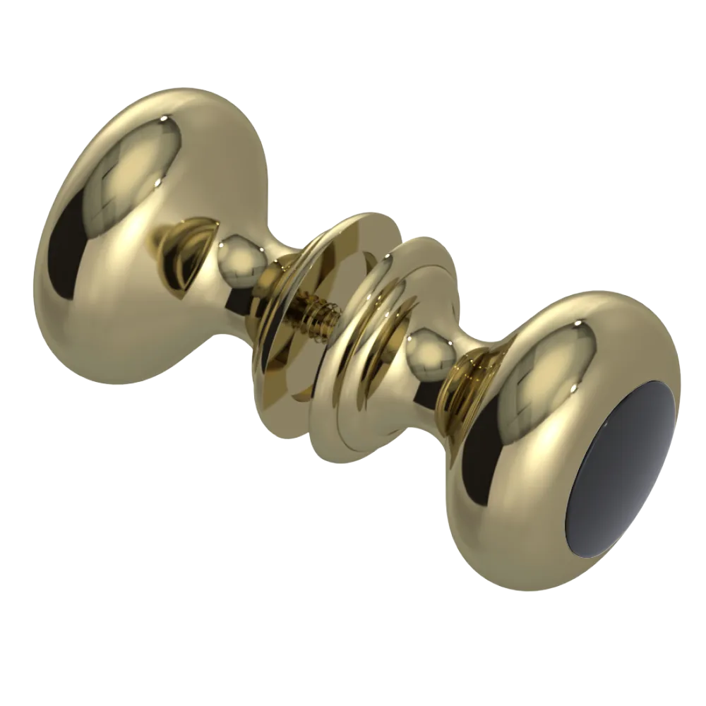 Rubinet Shower Door Knob (set) Natural Brass