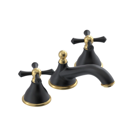 Rubinet Widespread Lav. Set. (less drain) Matt Black