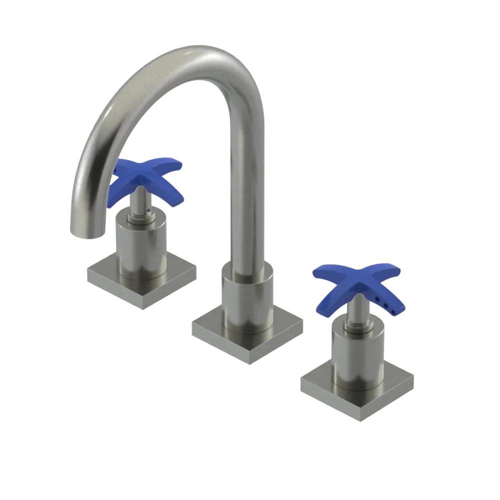 Rubinet Widespread Lav. Set. (less drain) Satin Nickel