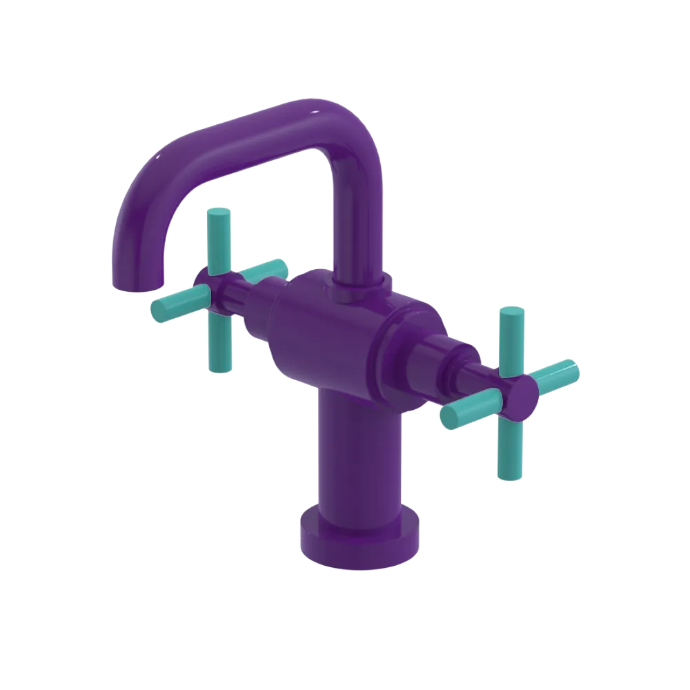 Rubinet Single Hole Dual Handle Lav. Set. (less drain) Purple Haze