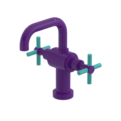 Rubinet Single Hole Dual Handle Lav. Set. (less drain) Purple Haze