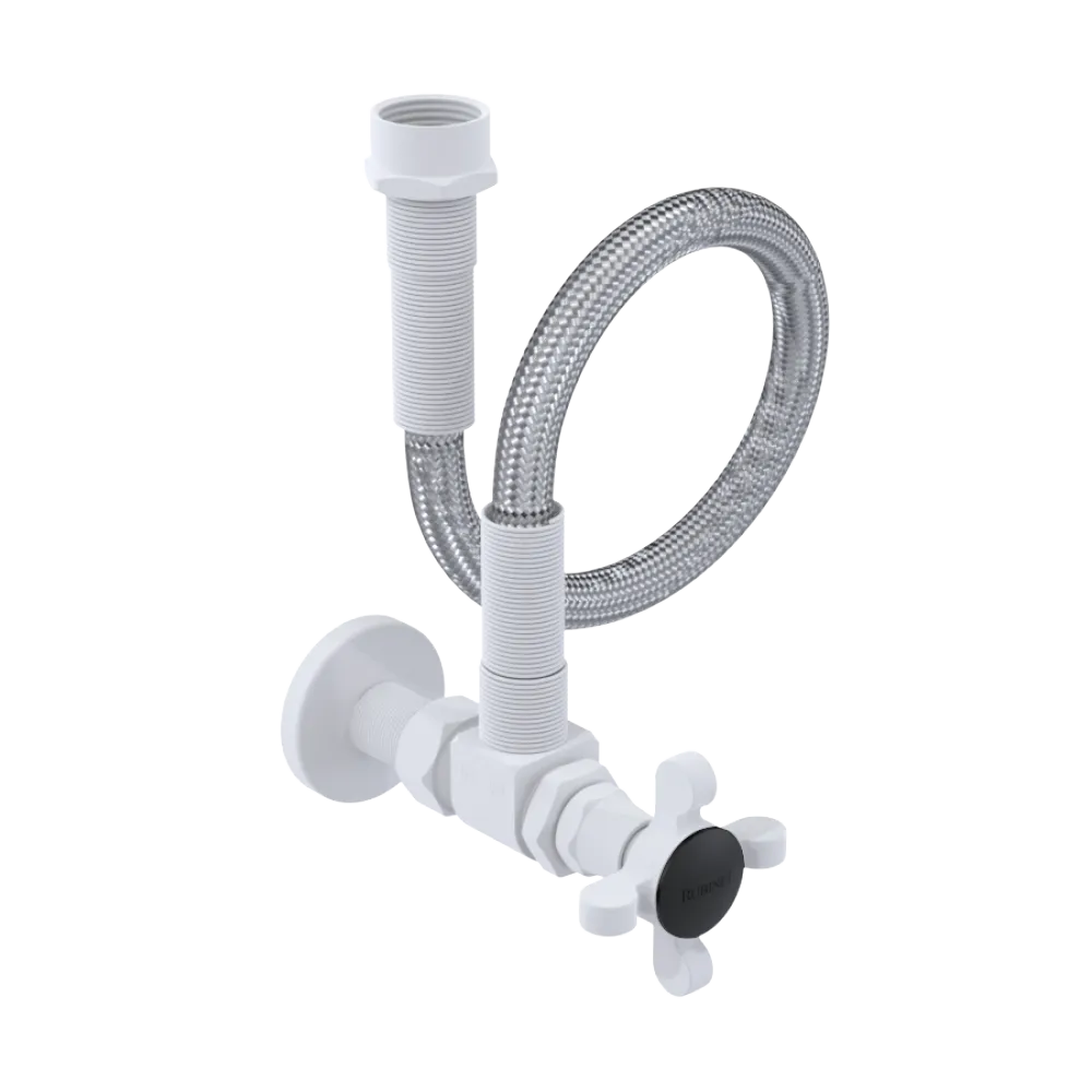 Rubinet Exposed Supply Kit (classic) Matt White