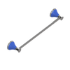 Rubinet Towel Bar 18" Polished Nickel