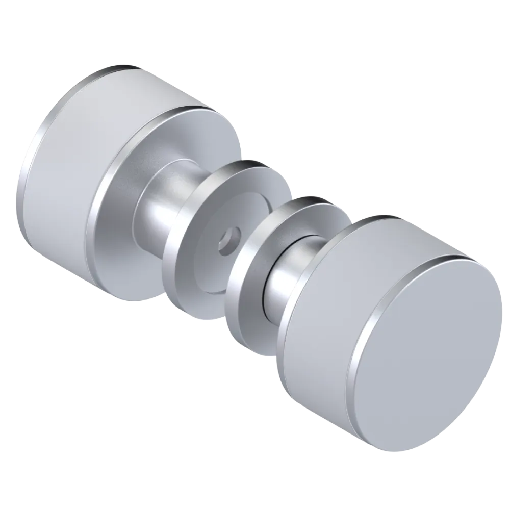 Rubinet Shower Door Knob (set) Satin Chrome