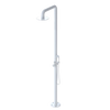 Rubinet Pressure Balance Outdoor Shower with Hand Held Shower & 10" Shower Head - 304 Stainless Steel White