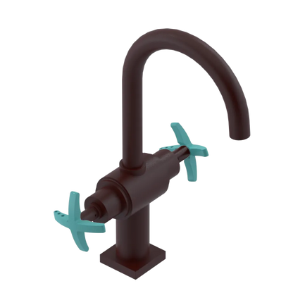 Rubinet Single Hole Dual Handle Lav. Set. (less drain) Bordeaux