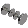 Rubinet Shower Door Knob (set) Polished Nickel