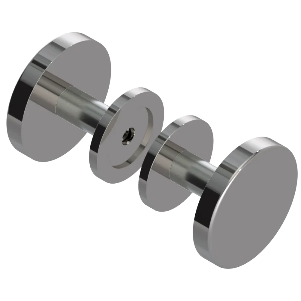 Rubinet Shower Door Knob (set) Polished Nickel