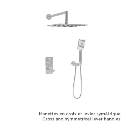Baril Complete thermostatic pressure balanced shower kit without handle